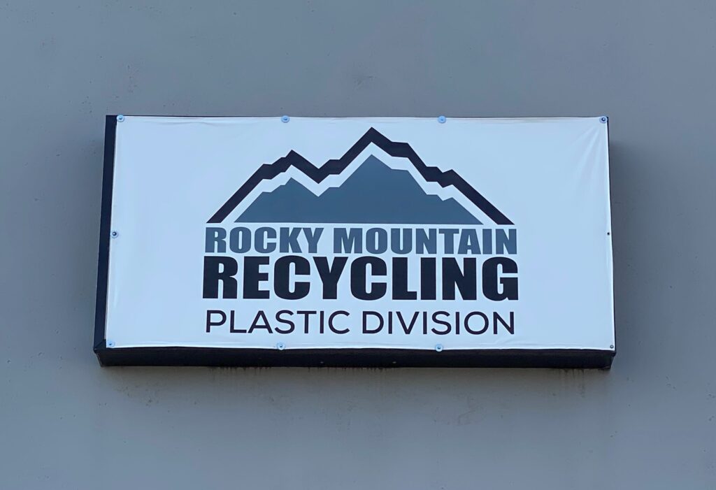 plastic facility sign