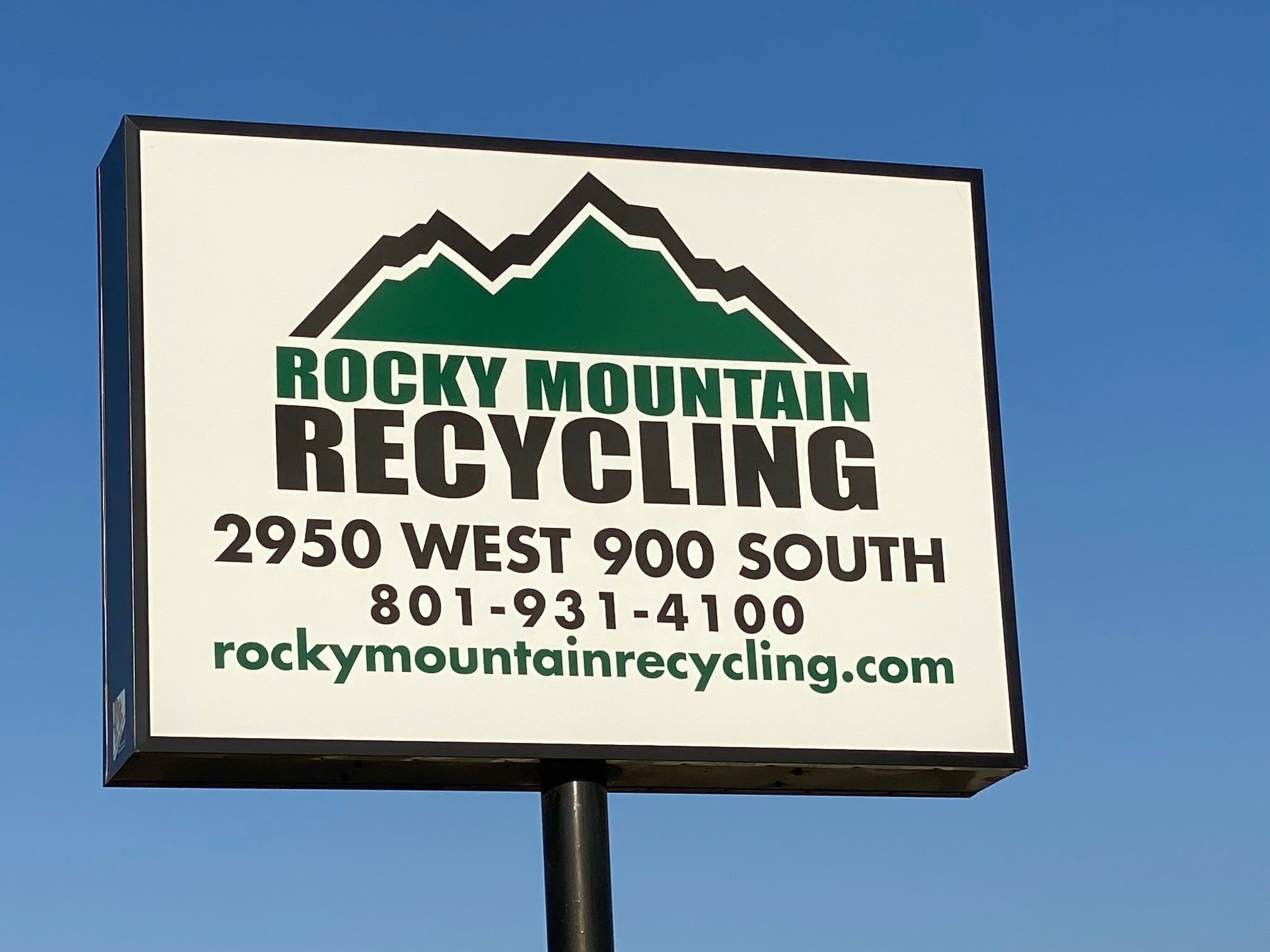 recycling facility sign