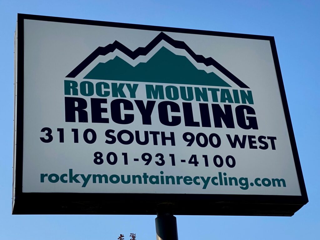 recycling facility sign