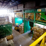green recycling equipment in a waste facility